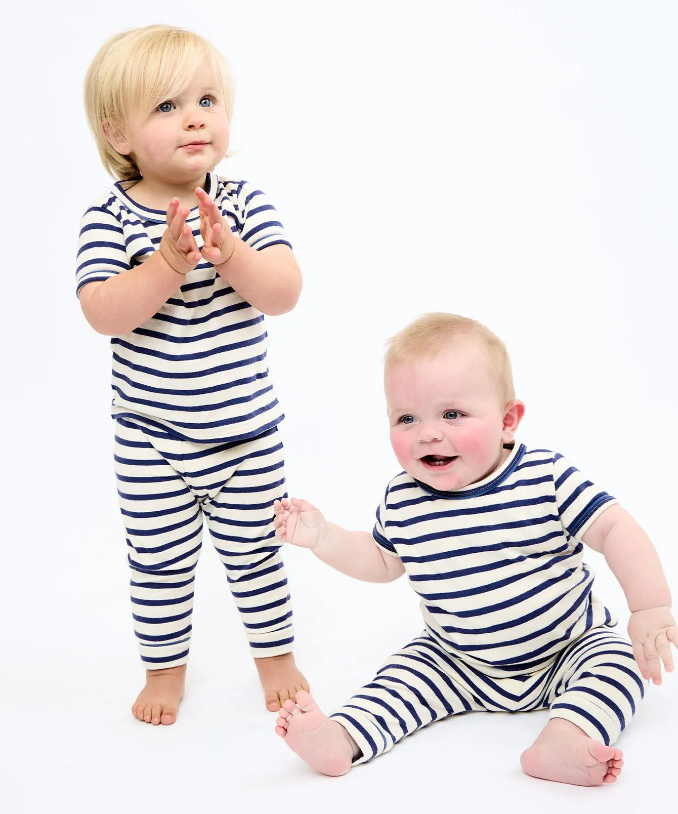 Andy Baby Legging, Navy Stripe