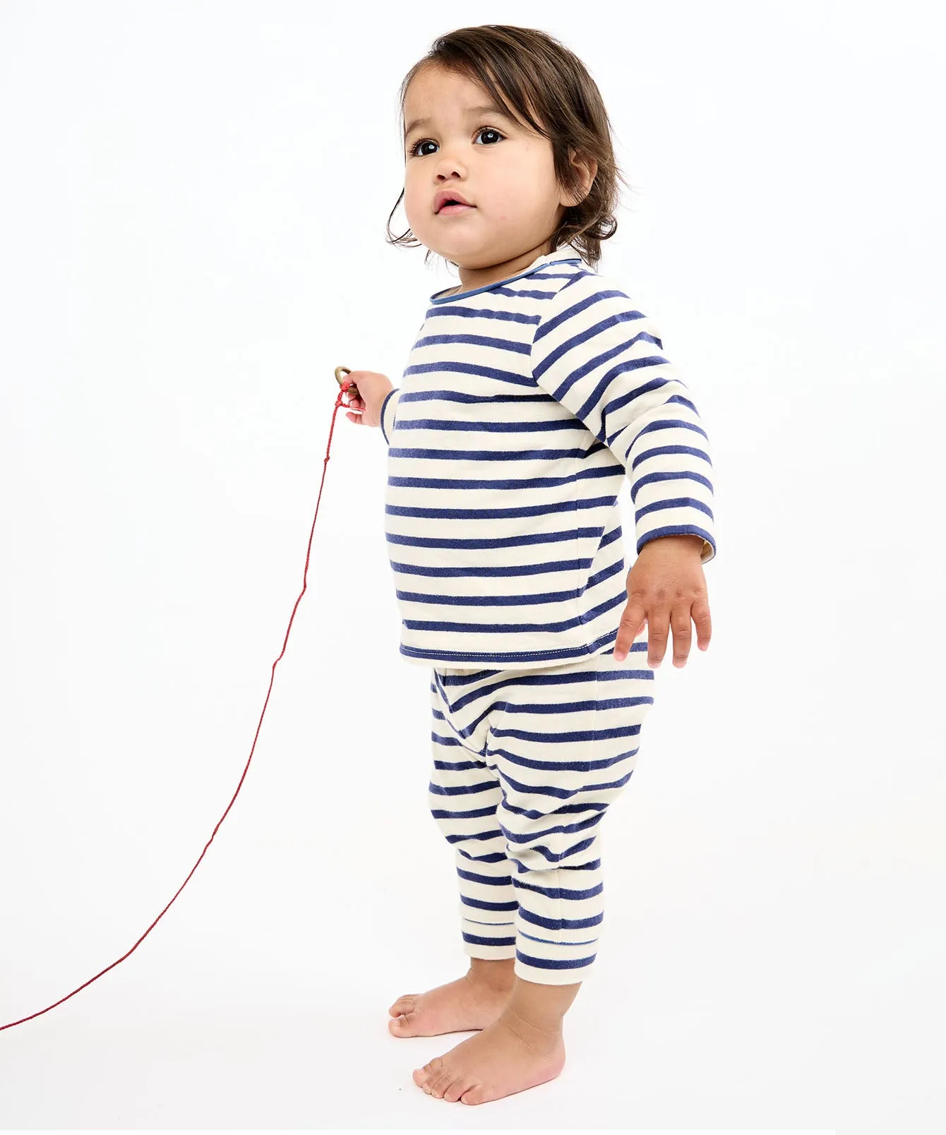 Andy Baby Legging, Navy Stripe