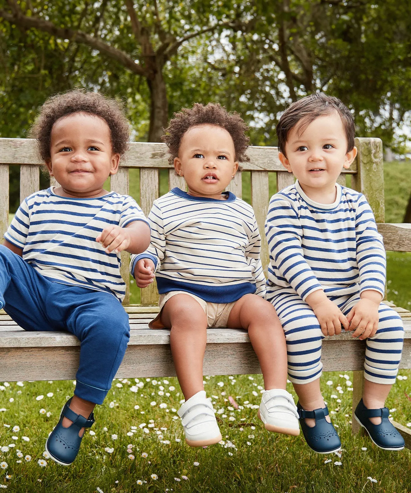 Andy Baby Legging, Navy Stripe