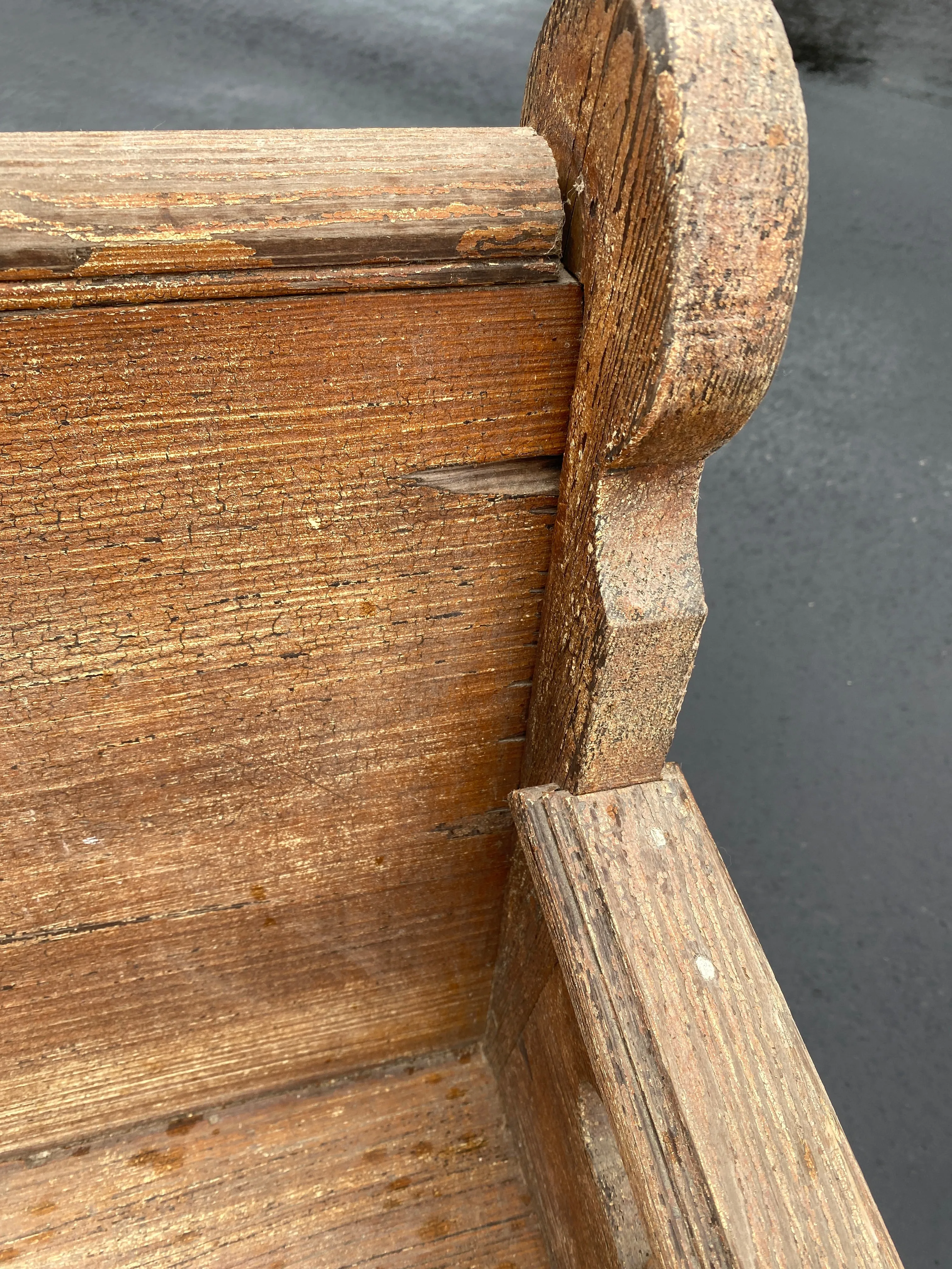 Antique Rustic Wood Bench