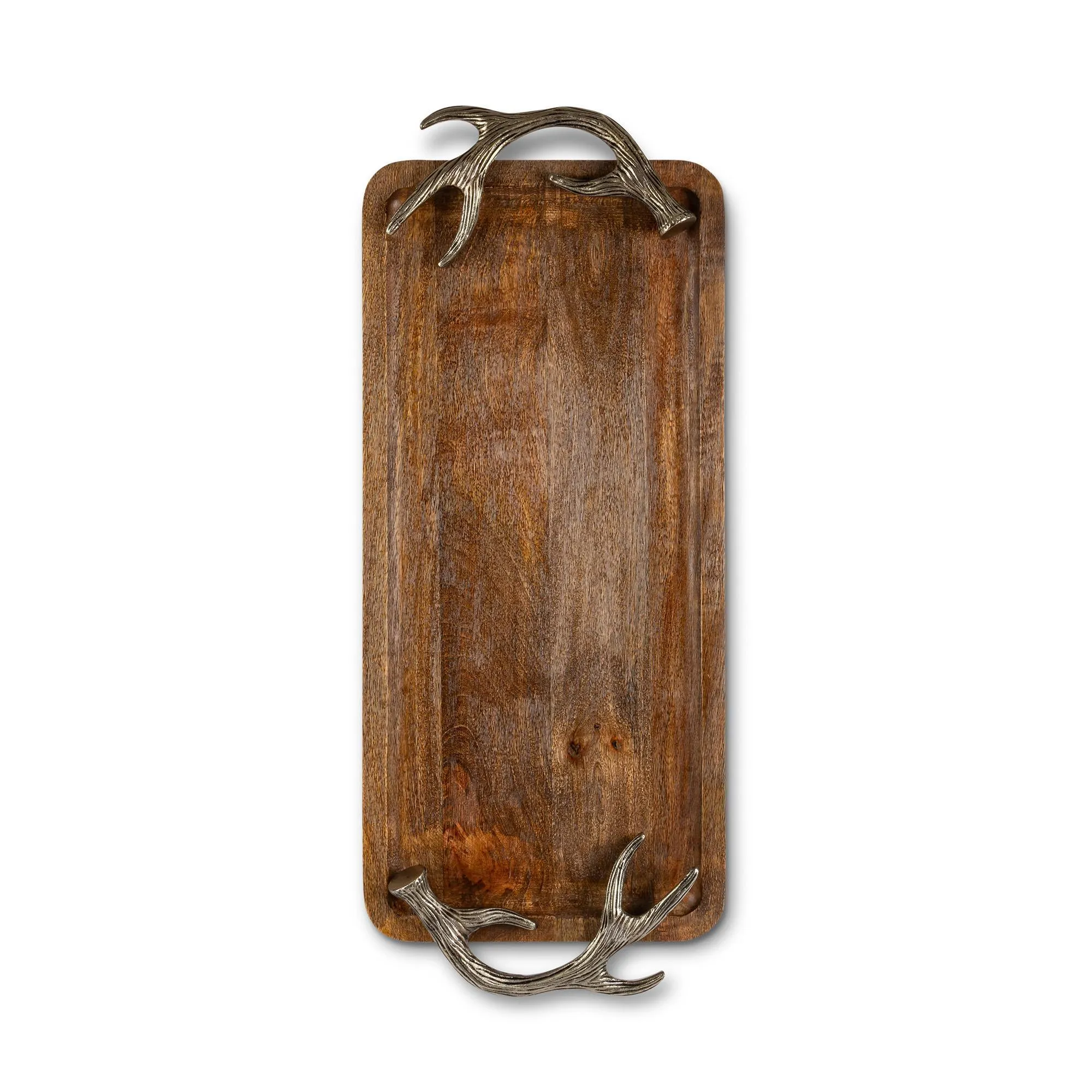 Antler Mango Wood Tray, 26" X 12"