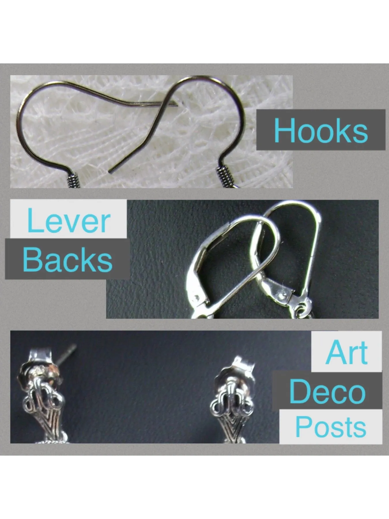 Aquamarine Earrings, Art Deco Jewelry #E19
