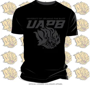 Arkansas at Pine Bluff | 3D PUFF Black on Black | Black Men Tees (N)