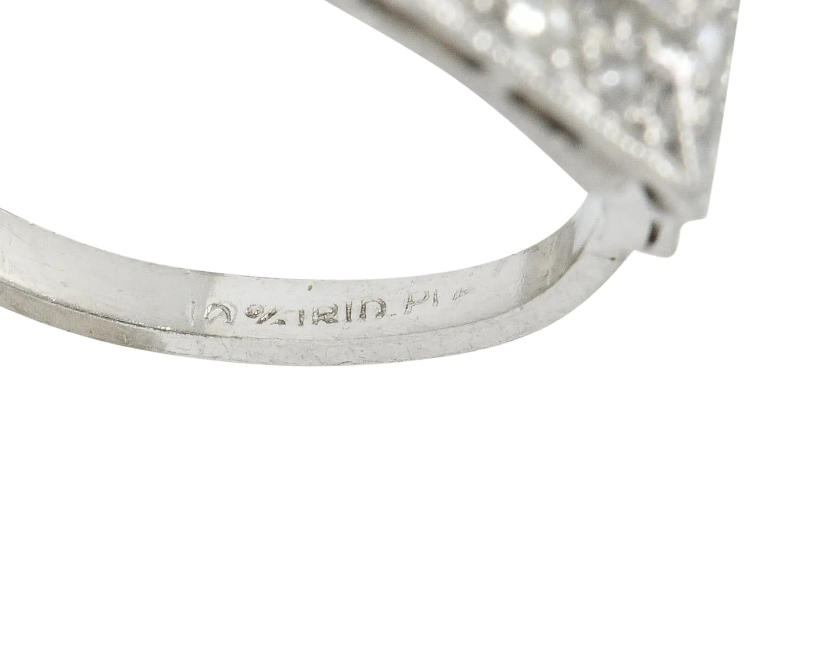 Art Deco 0.70 CTW Diamond Platinum Square Stepped Engagement Ring