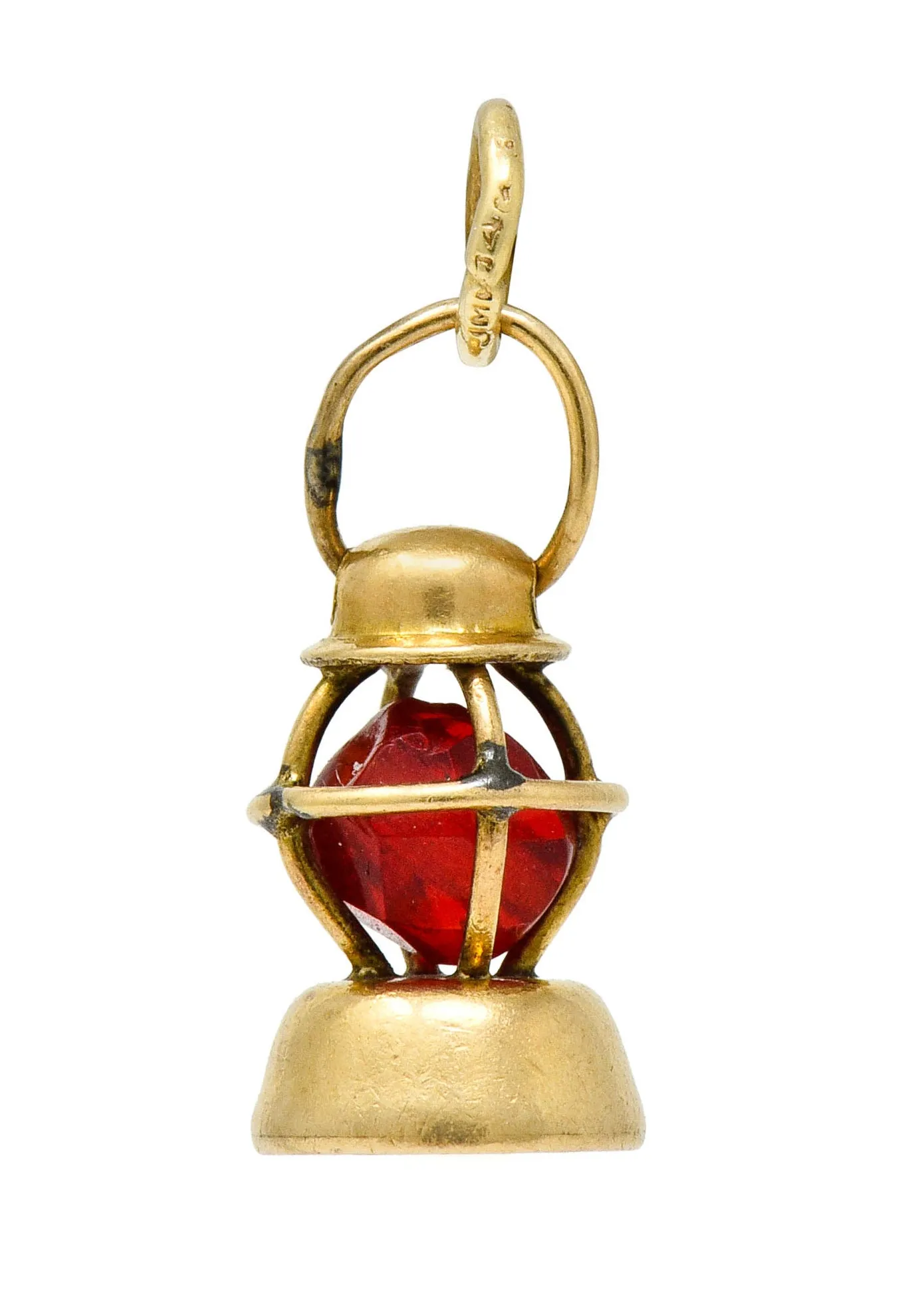 Art Deco 14 Karat Gold Nautical Lantern Charm