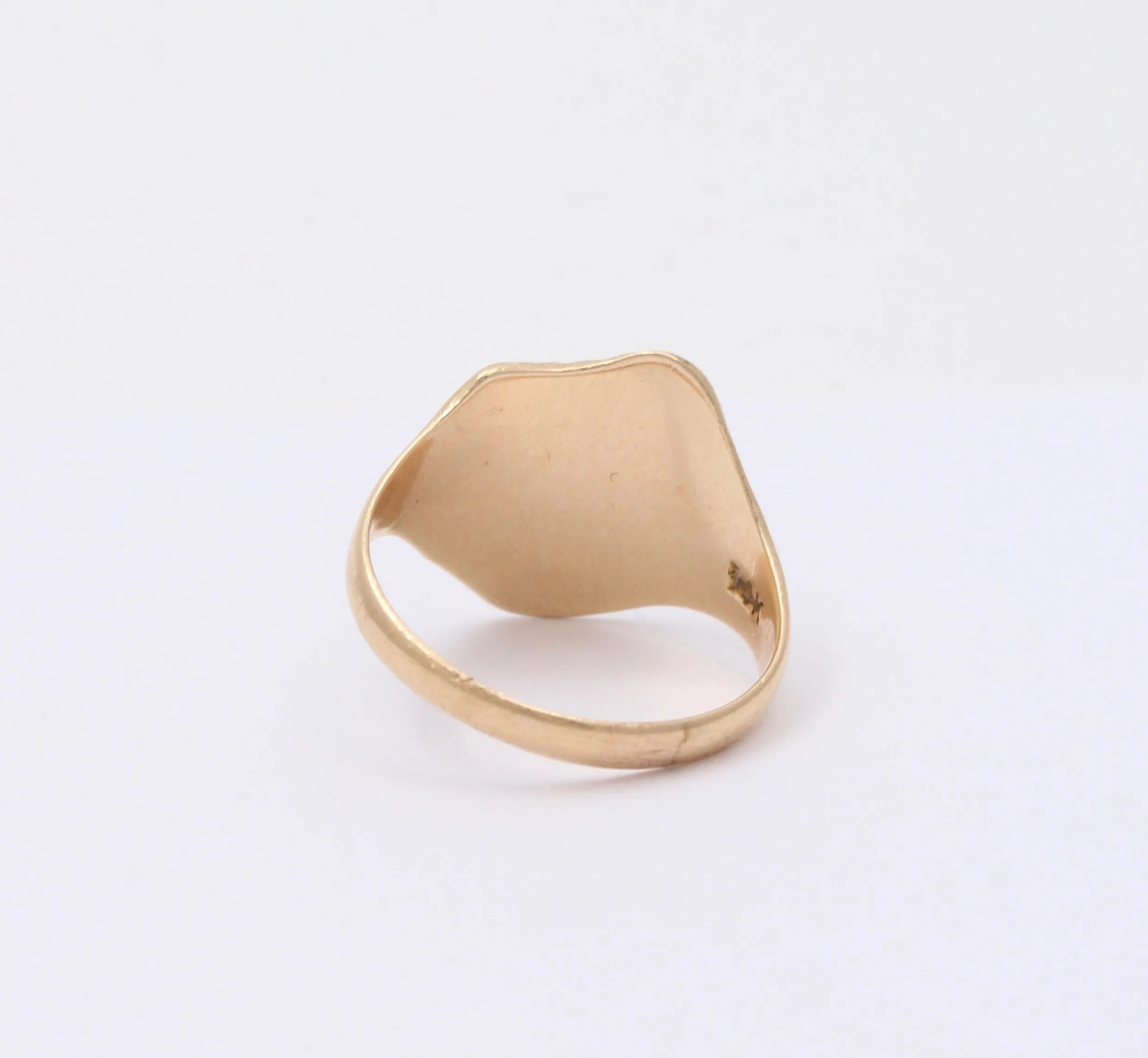 Art Deco 14K Gold “1922” Date Ring, Antique Shield Ring