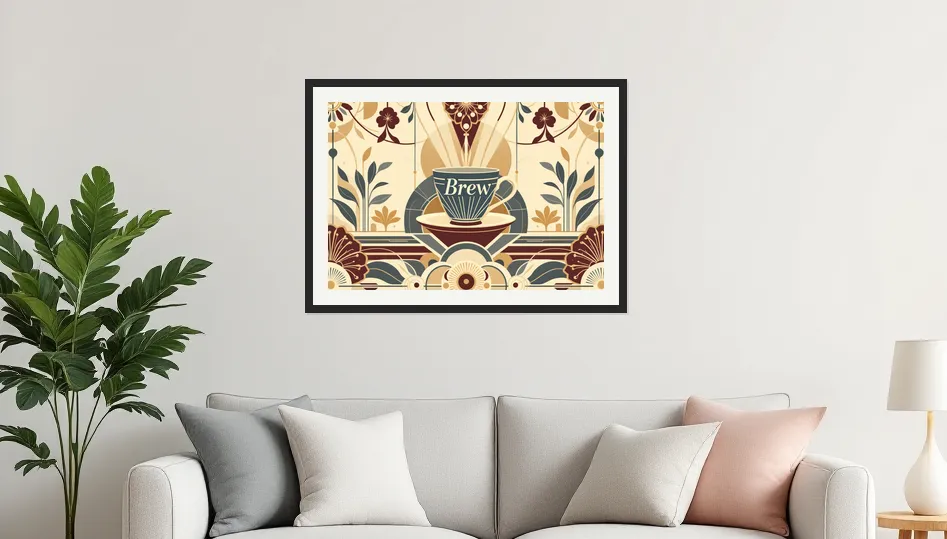 Art Deco Coffee Elegance Wall Art Poster