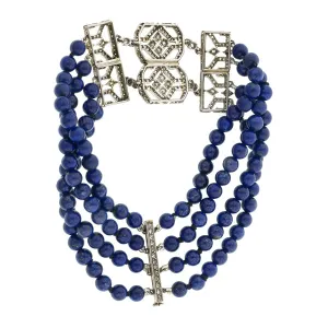 Art Deco Diamond & Lapis Bracelet