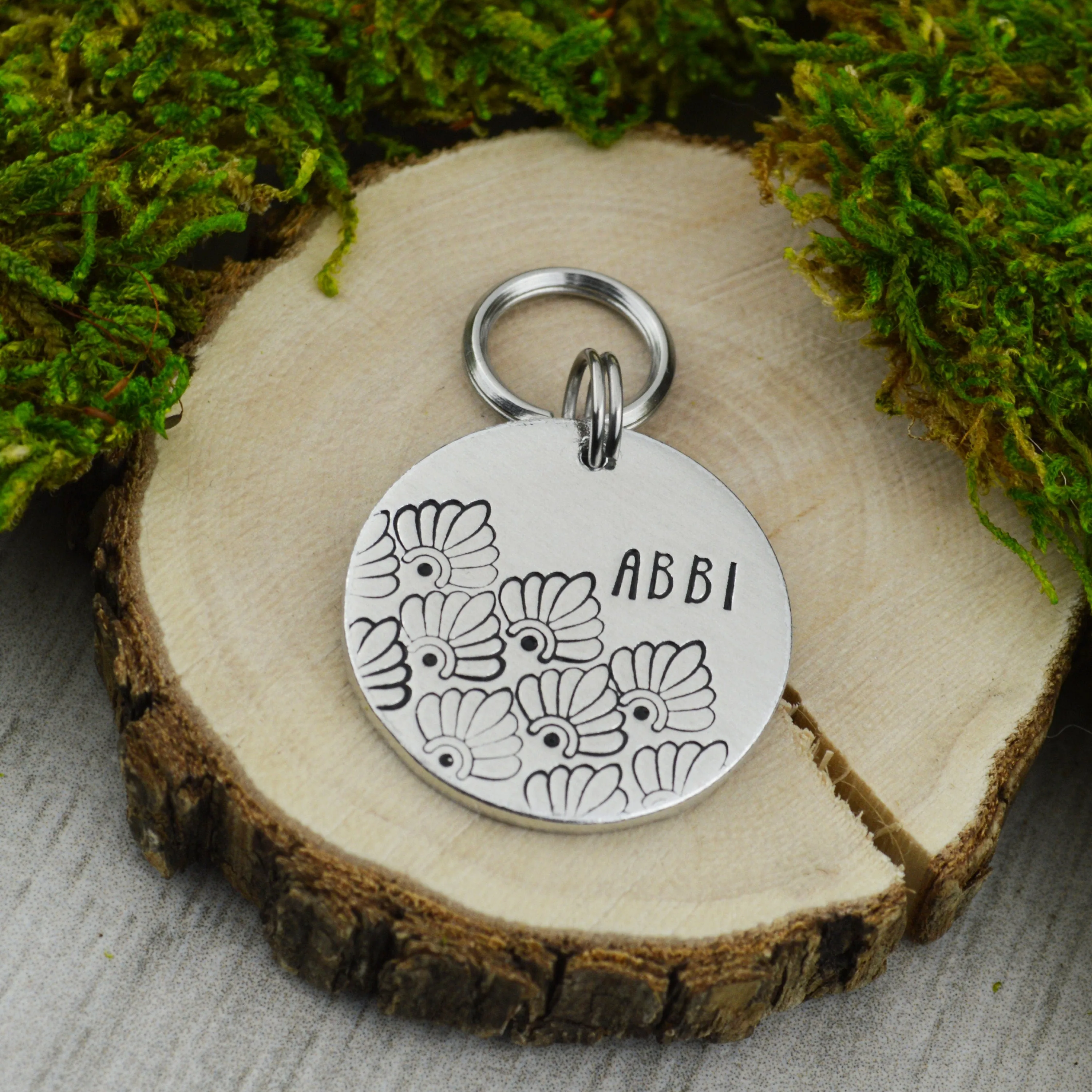 Art Deco Four Pet ID Tag