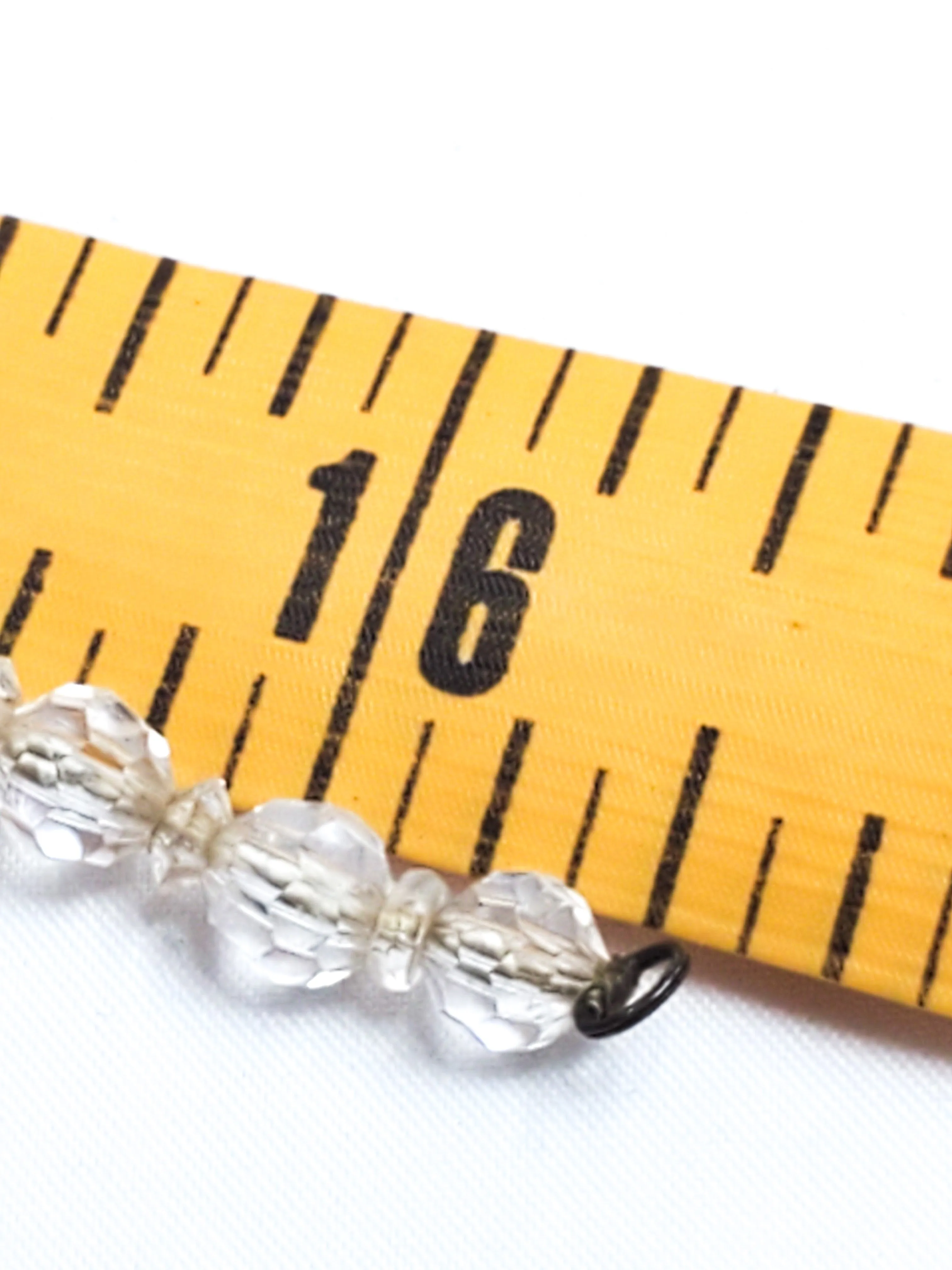 Art Deco Germany Faceted lead glass Austrian crystal beads with sterling clasp