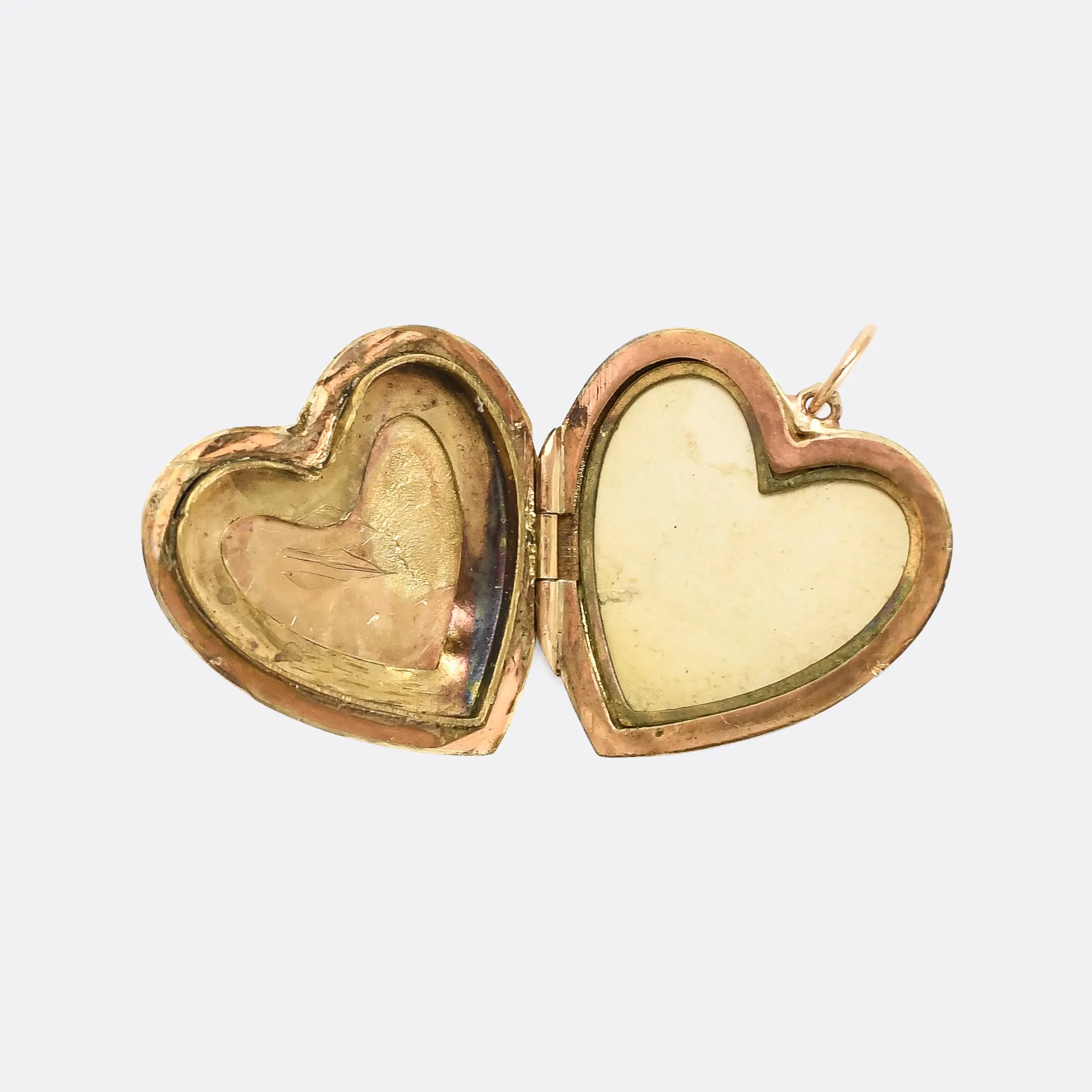 Art Deco Gold "New Dawn"  Heart Locket