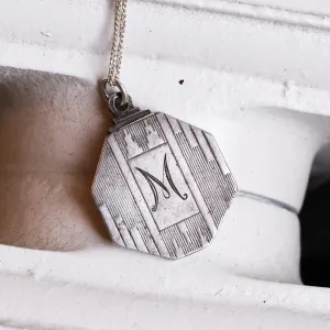 Art Deco Hexagonal "M" Locket