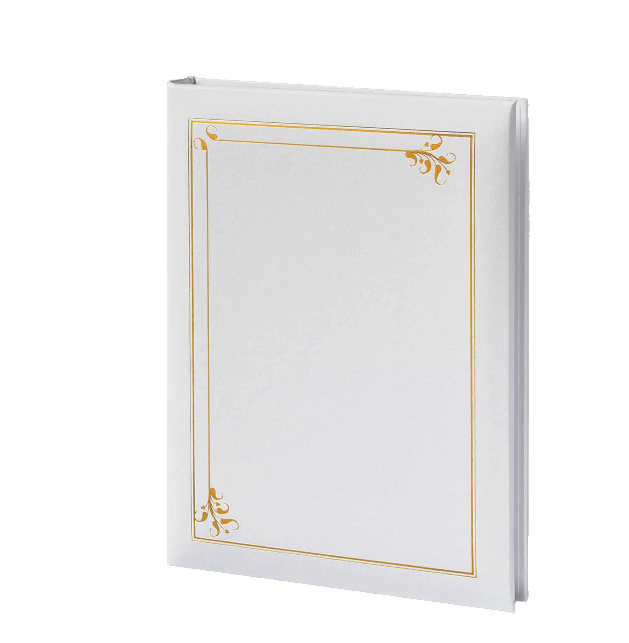 Art Deco Memorial Guest Book - W Silver/Gold Foil - 6 Ring