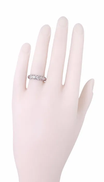 Art Deco Oneco Filigree Vintage Diamond Wedding Ring - Platinum - Size 6