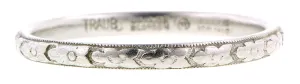 Art Deco Patterned Platinum Wedding Band