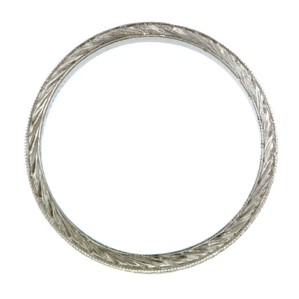 Art Deco Patterned Wedding Band