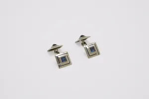 Art Deco Sapphire & Enamel Cufflinks