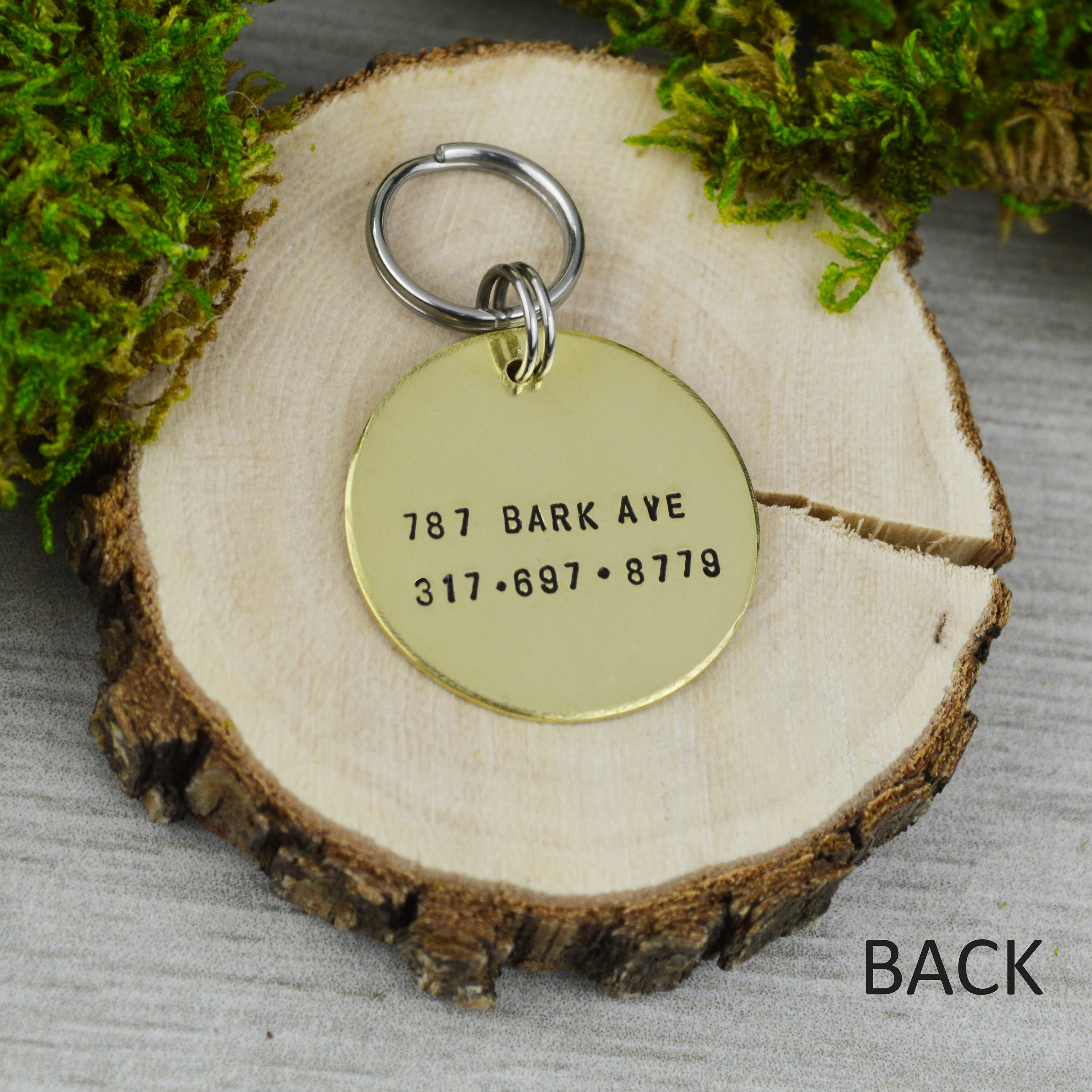 Art Deco Three Pet ID Tag