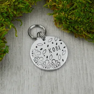 Art Deco Three Pet ID Tag