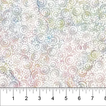 Banyan Classics - Seashell Batik Circles and Dots by Northcott by the yard 3410