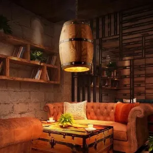 Barrel Chandelier For Bar