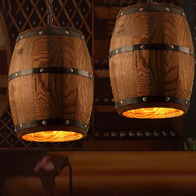 Barrel Chandelier For Bar