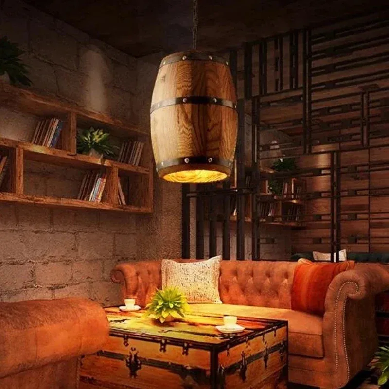 Barrel Chandelier For Bar