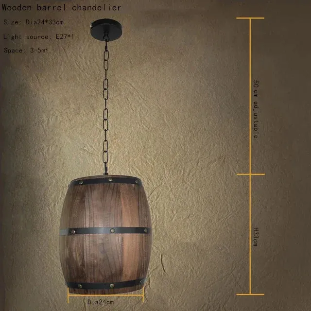 Barrel Chandelier For Bar