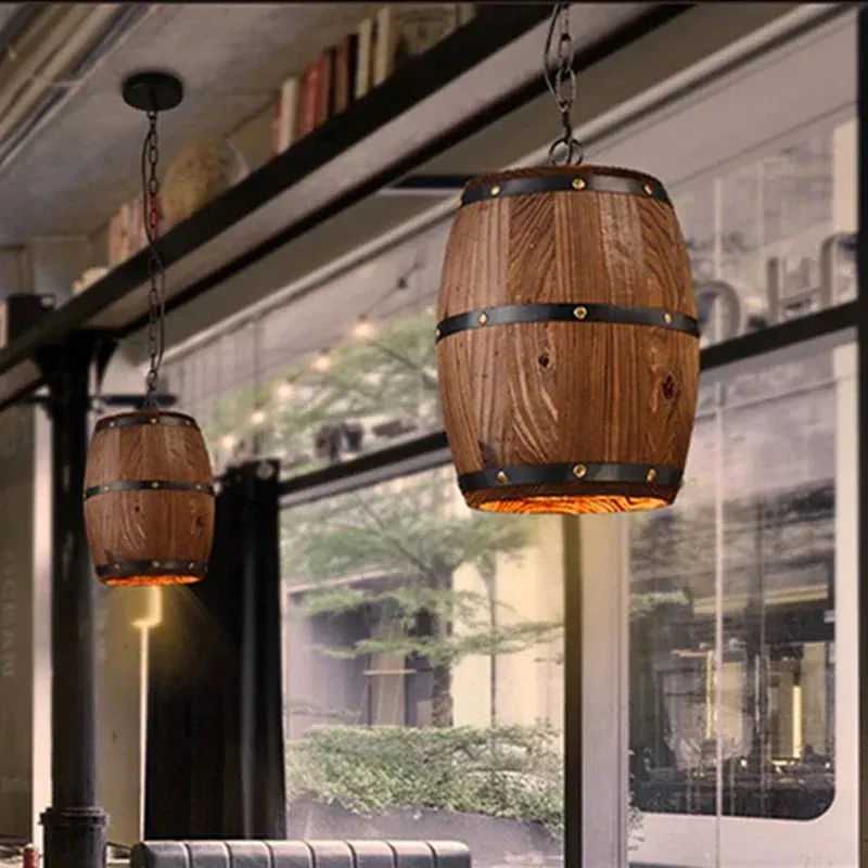 Barrel Chandelier For Bar