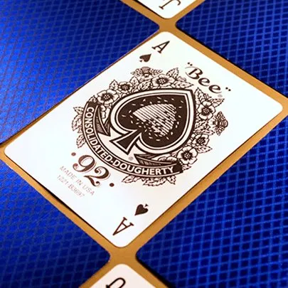 Bee Blue MetalLuxe Playing Cards