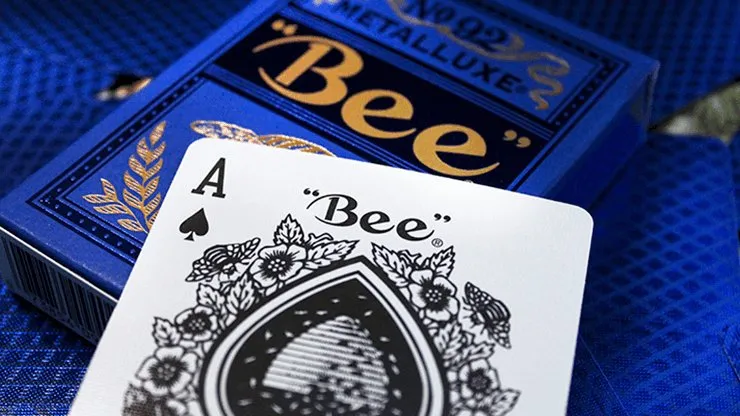Bee Blue MetalLuxe Playing Cards