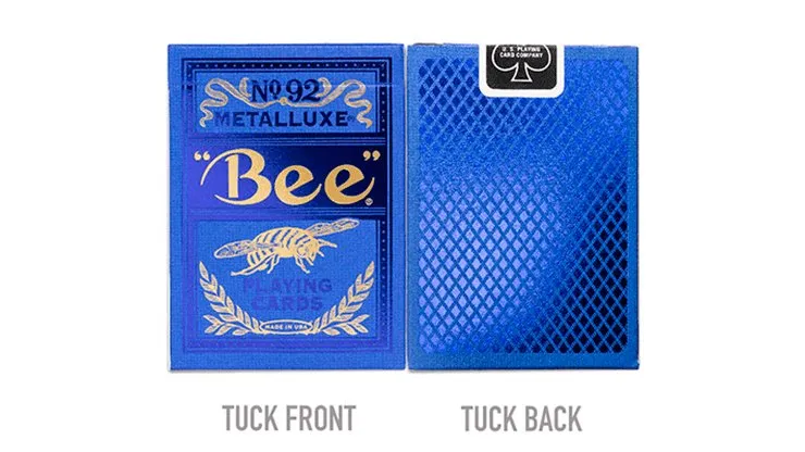 Bee Blue MetalLuxe Playing Cards
