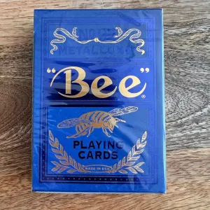Bee Blue MetalLuxe Playing Cards