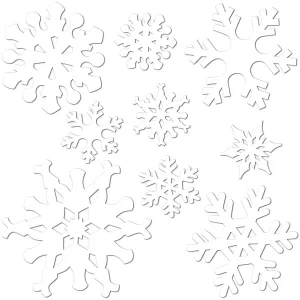 Beistle Snowflake Cutouts (9/pkg) 5 in -12 in  (9/Pkg) Party Supply Decoration : Christmas/Winter