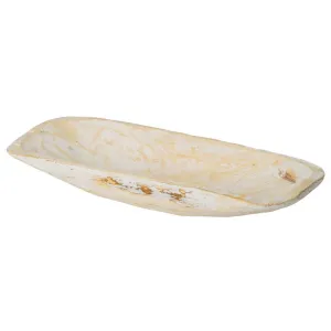 Bellicent Wood Oval Rustic Decorative Bowl