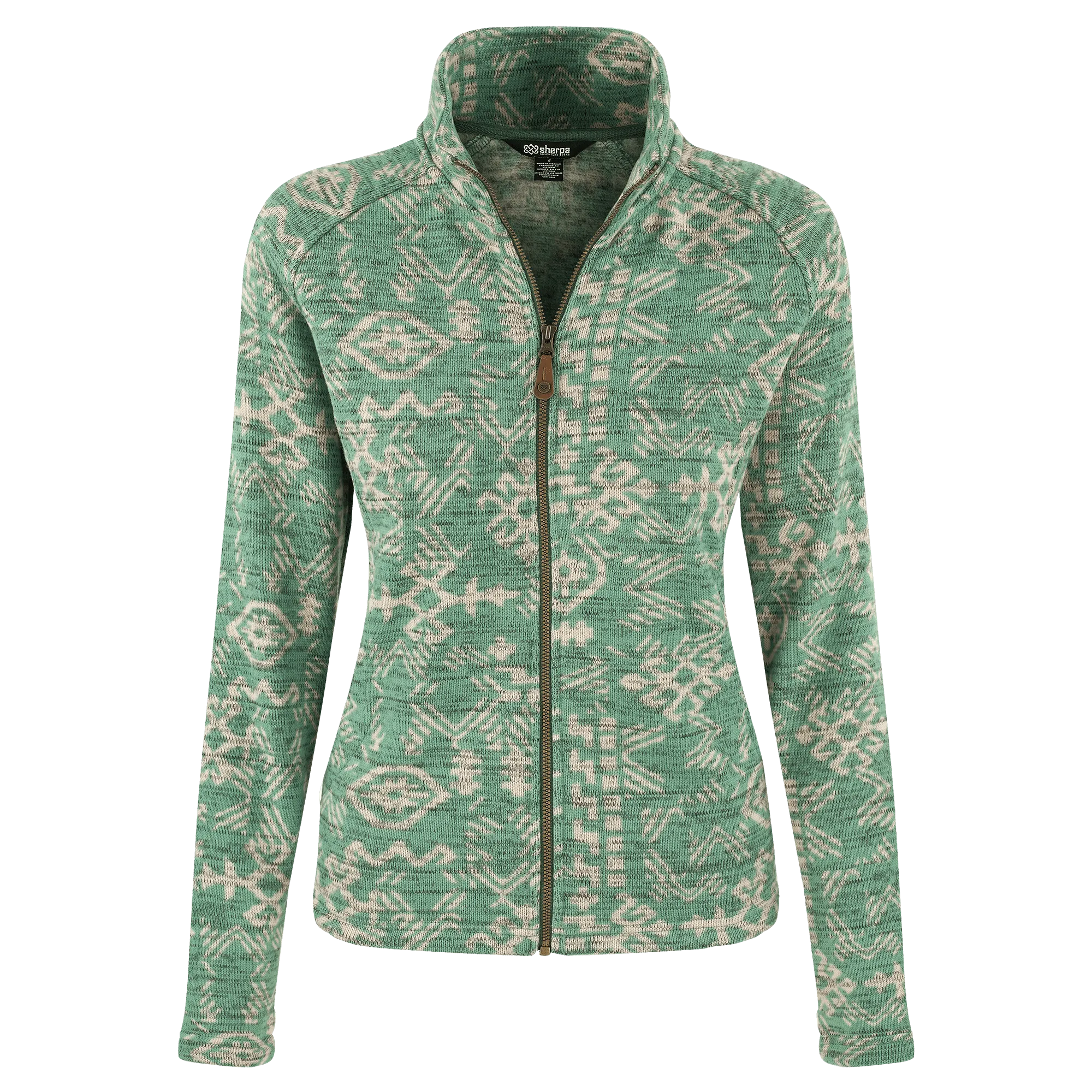 Bhutan Full Zip Jacket - Dark Thyme Abstract