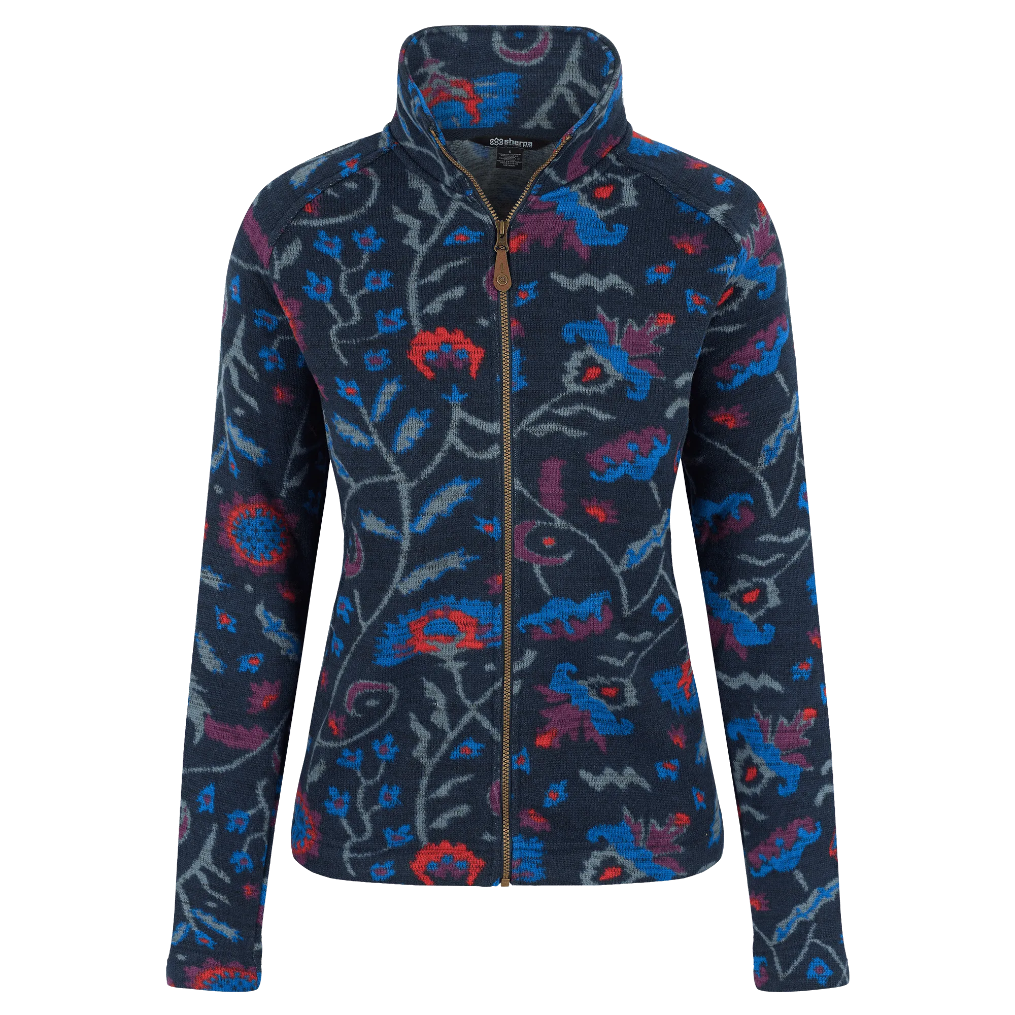 Bhutan Full Zip Jacket - Rathee Blue Floral