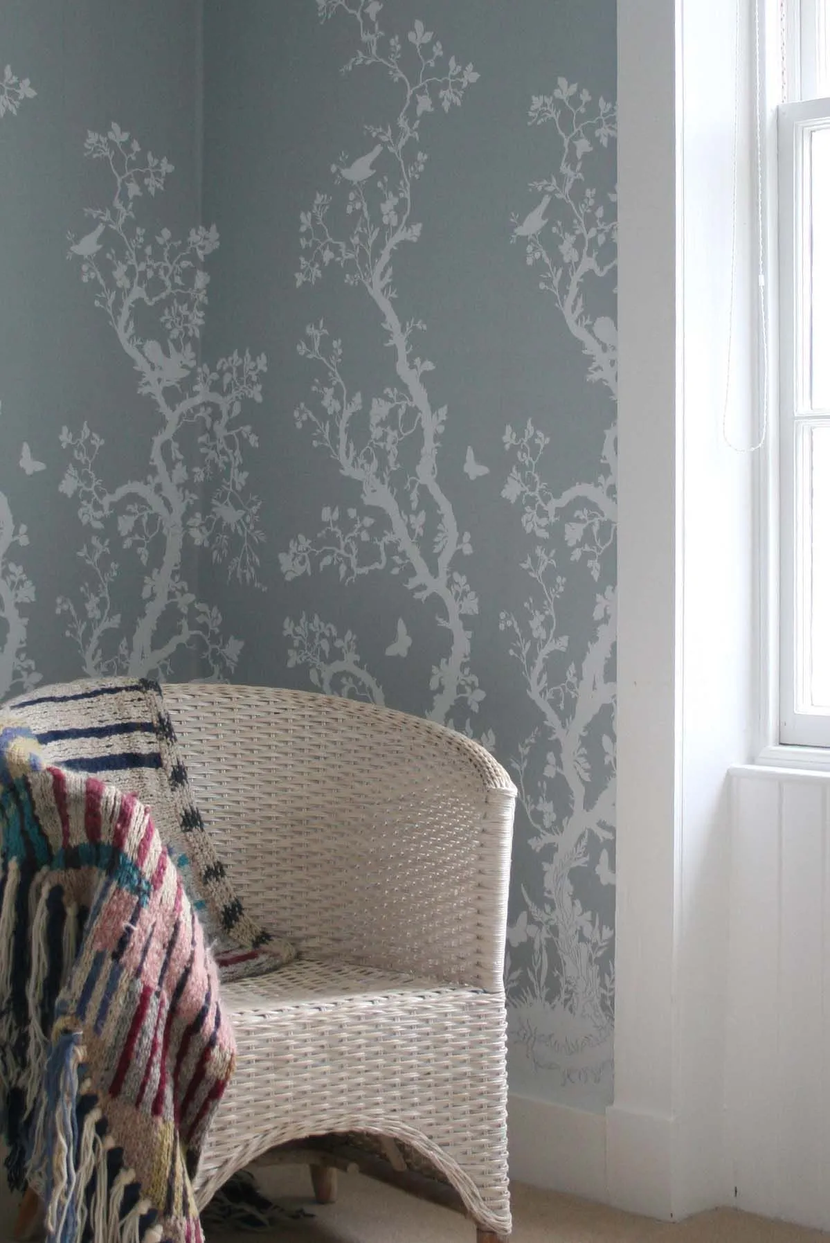 birdbranch hand printed wallpaper panel