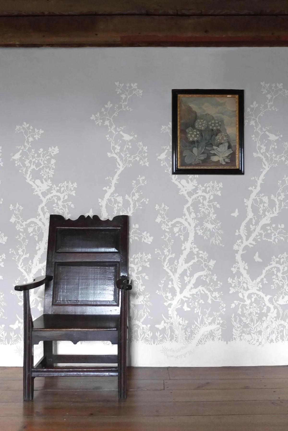 birdbranch hand printed wallpaper panel