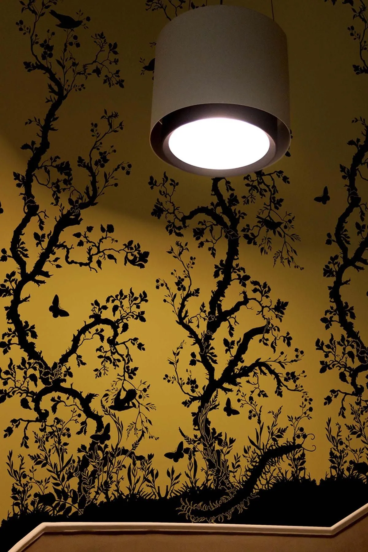 birdbranch hand printed wallpaper panel