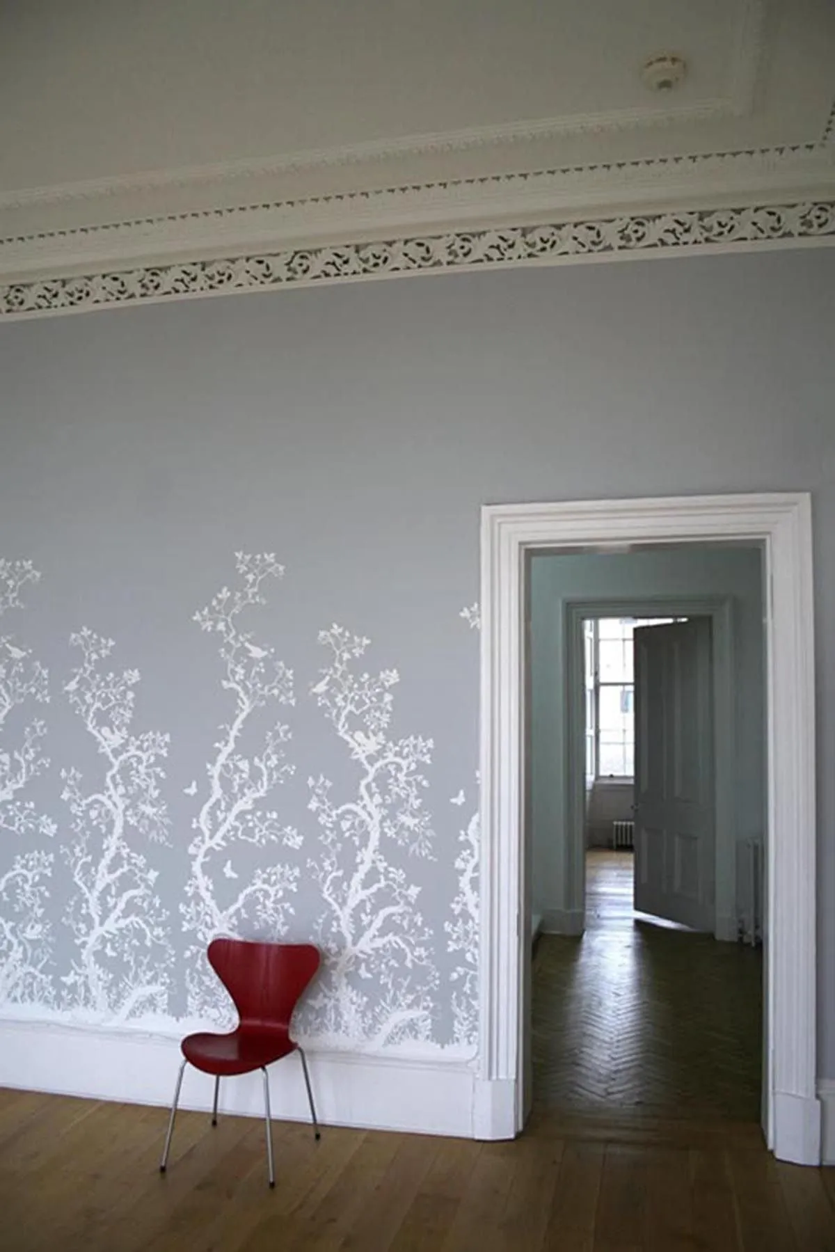 birdbranch hand printed wallpaper panel