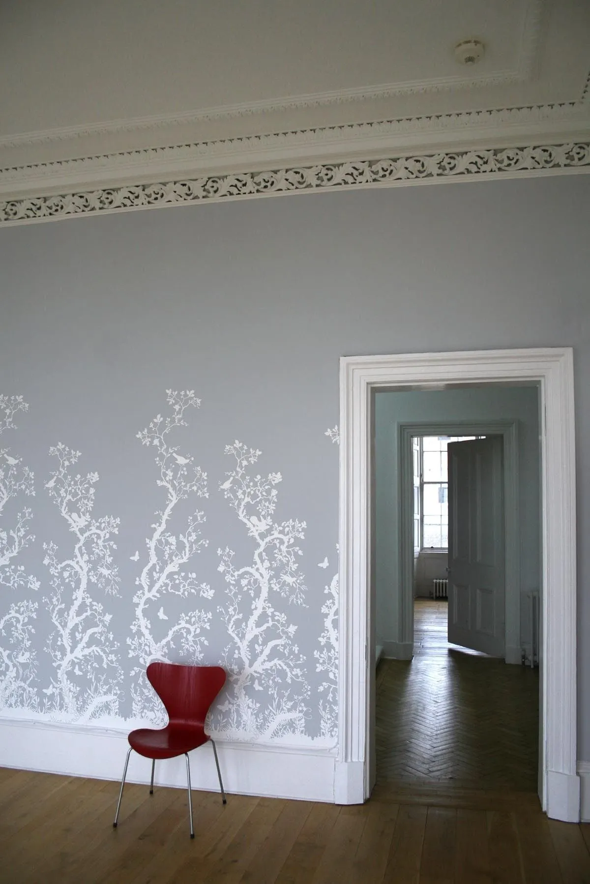 birdbranch hand printed wallpaper panel