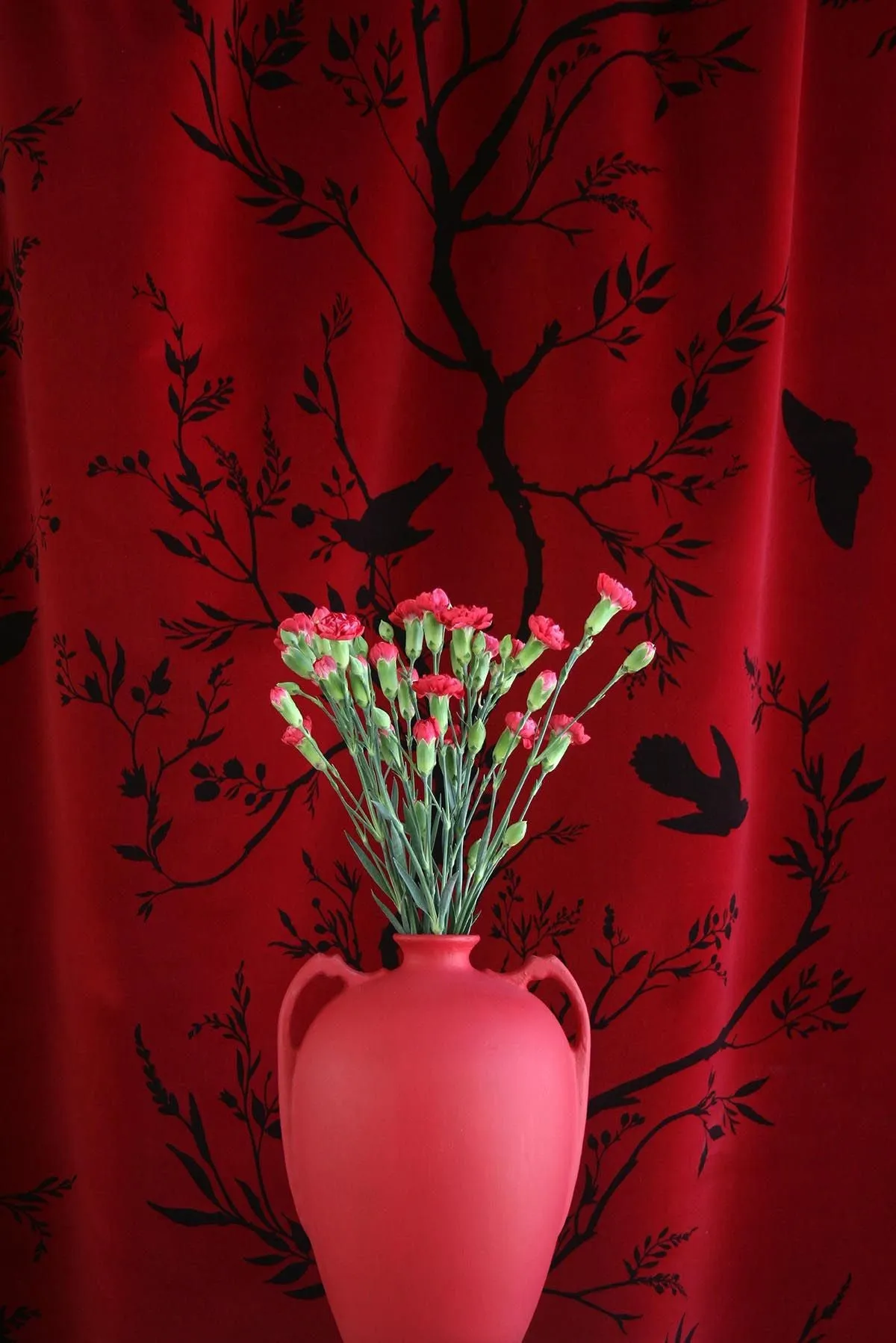 birdbranch stripe velvet fabric
