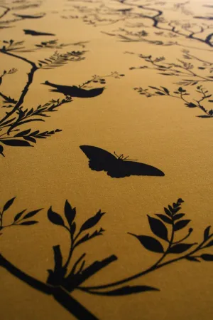 birdbranch stripe velvet fabric