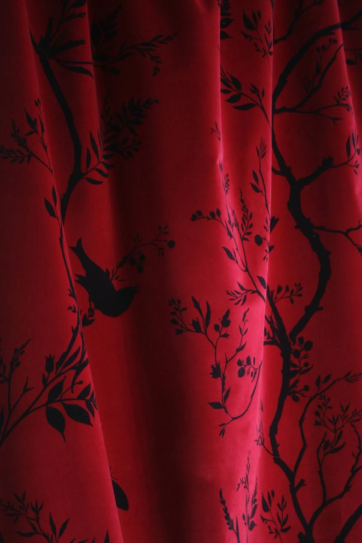 birdbranch stripe velvet fabric