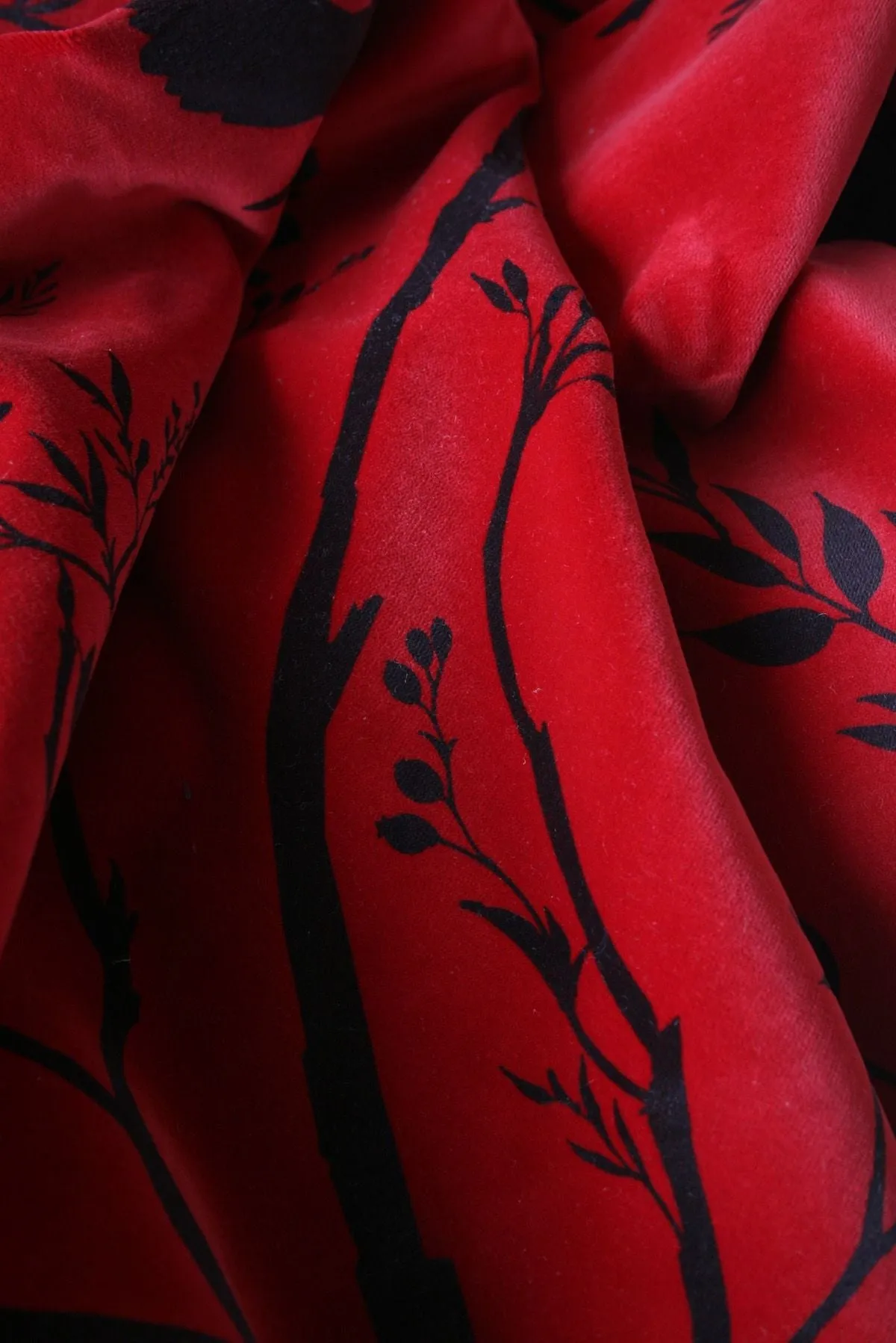 birdbranch stripe velvet fabric