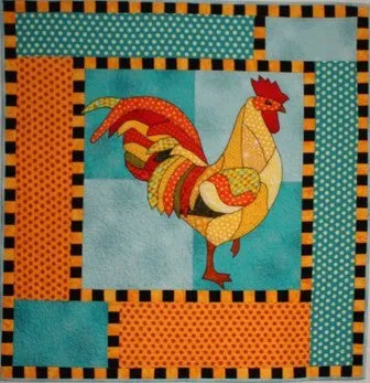 BJ Designs & Patterns Reggie Rooster Chicken Applique Quilt Pattern