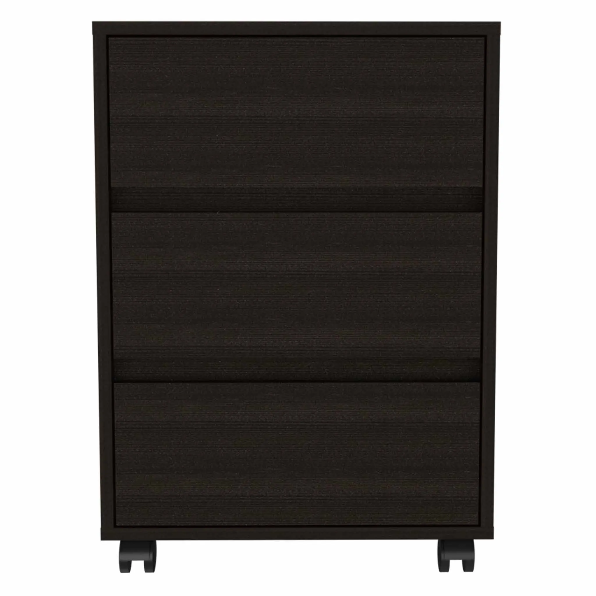 Black Three Drawer Rolling Cabinet
