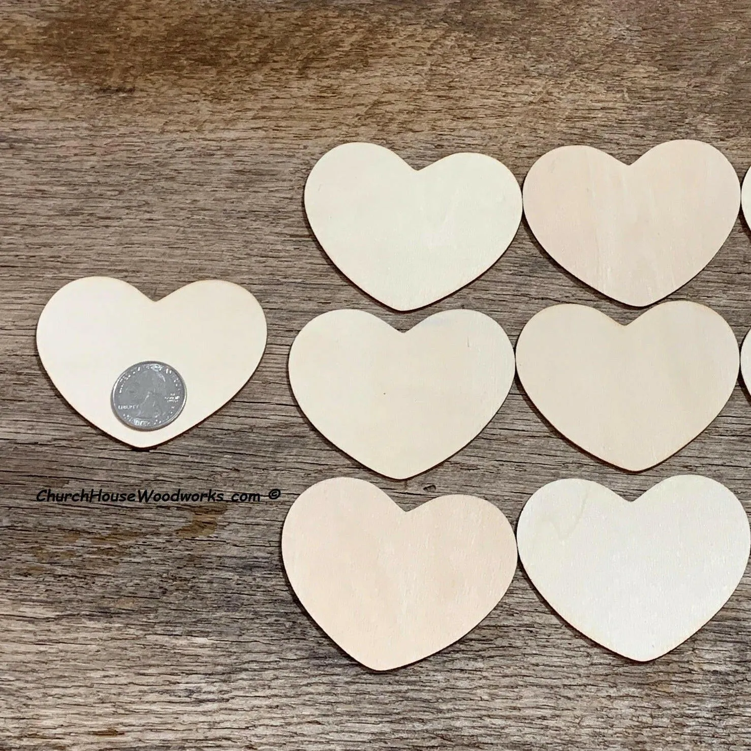 Blank Wood Hearts - 25 ct - 3 inch