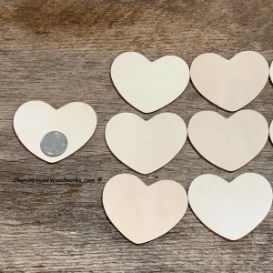 Blank Wood Hearts - 25 ct - 3 inch